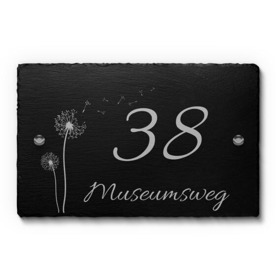Hausnummer Schiefer