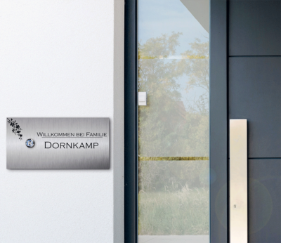 klingel klingelschild Namen beleuchtet edelstahl
