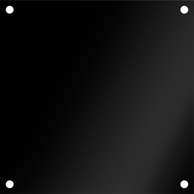 20x20 cm schwarz mit 4 Bohrlöcher