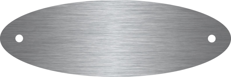 12x4 cm oval Edelstahl mit Bohrlöcher