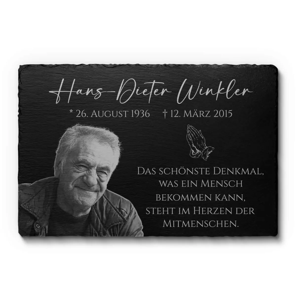 Dein Online-Shop für das Personalisieren mit Gravur und Druck schiefer grabtafel individuelle gravur foto