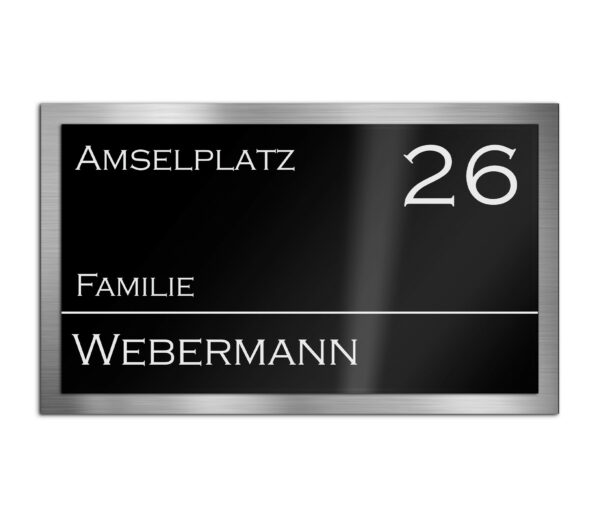 hochglanz schild aus acrylglas und edelstahl 25x15 cm namensschild tuerschild schilder familie wh