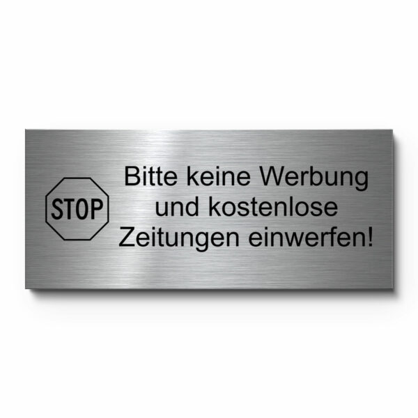 schild bitte keine werbung