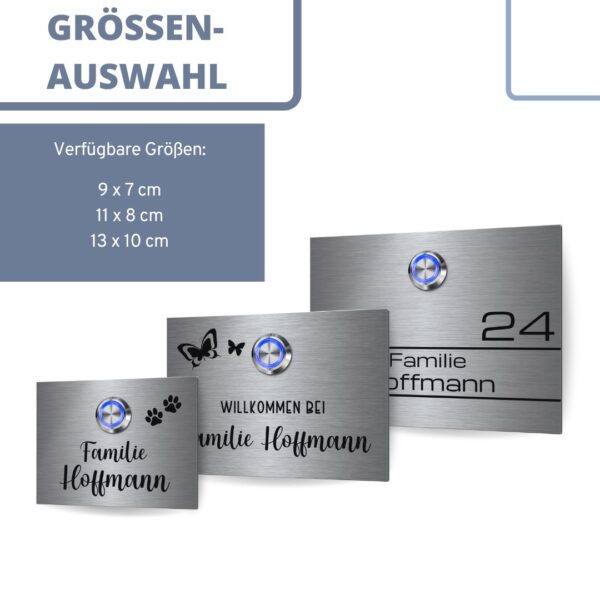 edelstahl haustürklingel ab 9x7 cm mit gravur und klingelknopf