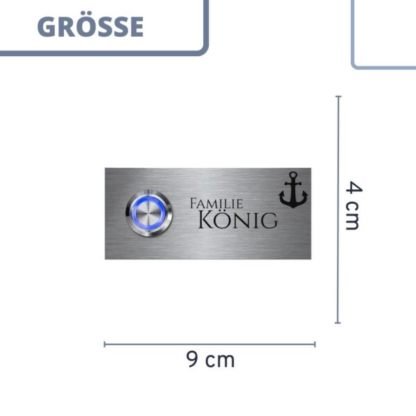 edelstahl klingel mit led taster