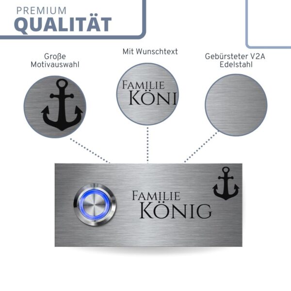dezentes klingelschild mit gravur
