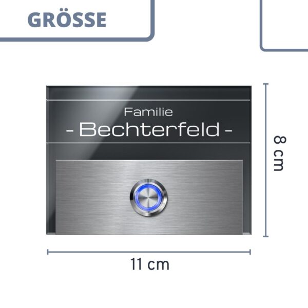 türklingel mit gravur aus acrylglas und edelstahl