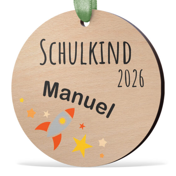 Schultüten Anhänger zur Einschulung aus Holz