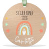 Holz Anhänger mit Regenbogen Design für Schulkinder