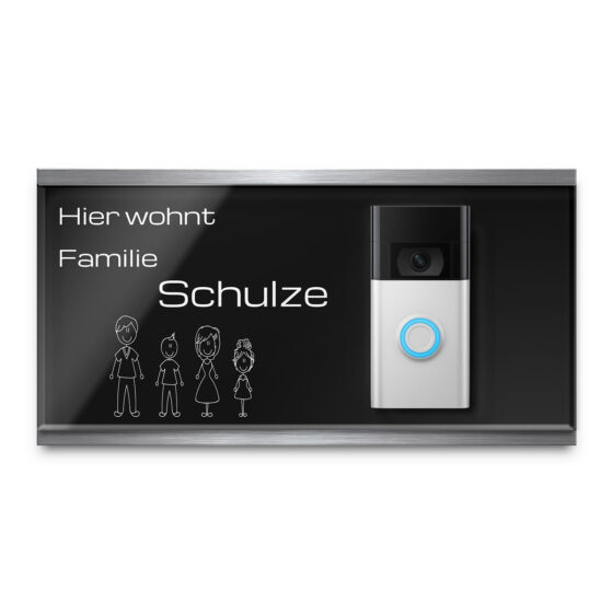 Klingel Platte für die Ring Doorbell mit Gravur