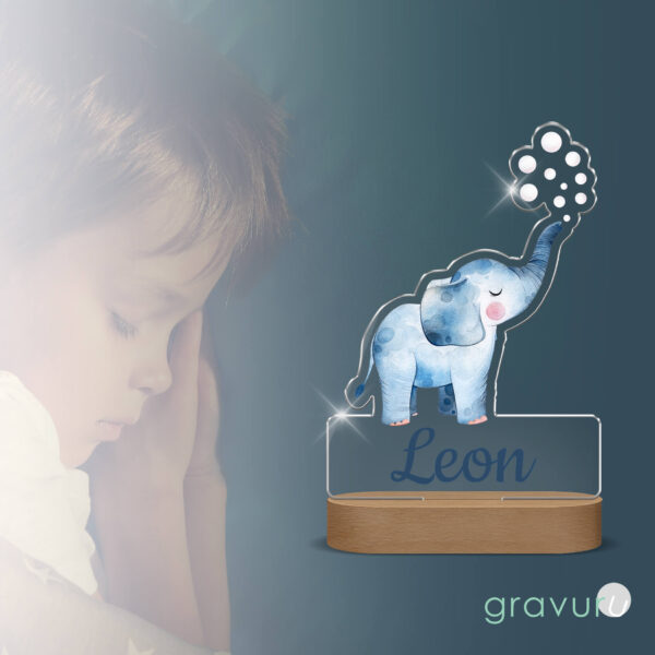 kinder lampe mit elefant als dimmbares nachtlicht kinder nachtleuchte name elefant led