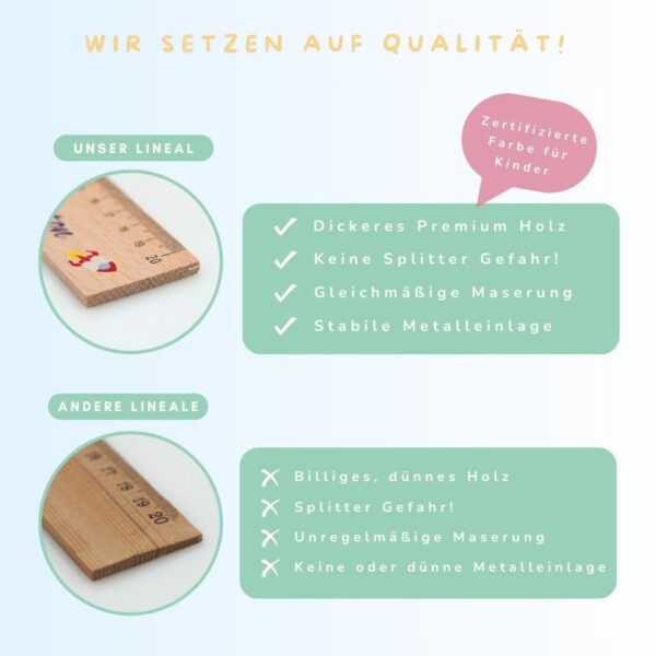 buntes lineal mit namen und motiv zum schulstart kinder lineal klasse schuleinfuehrung