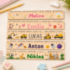 Buntes Lineal mit Namen und Motiv zum Schulstart – Bild 7