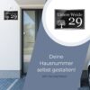 Hausnummer personalisiert mit Gravur