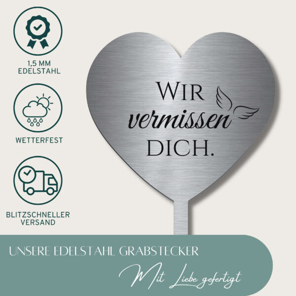 sternschnuppe als grabschmuck mit text und motiv graviert grabstecker gravur qualitaet mensch andenken scaled