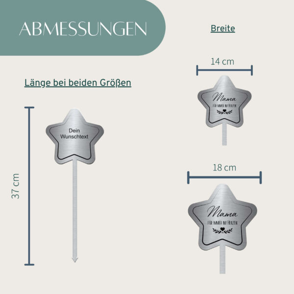 grabstecker aus edelstahl in stern form mit personalisierung grabstecker gravur qualitaet mensch stern scaled