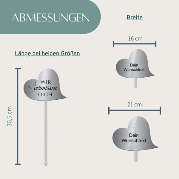 grabstecker herz form