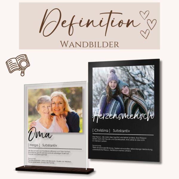 personalisiertes fotobild mit definition - bester papa wandbilder definition geburtstag weihnachten fotodruck