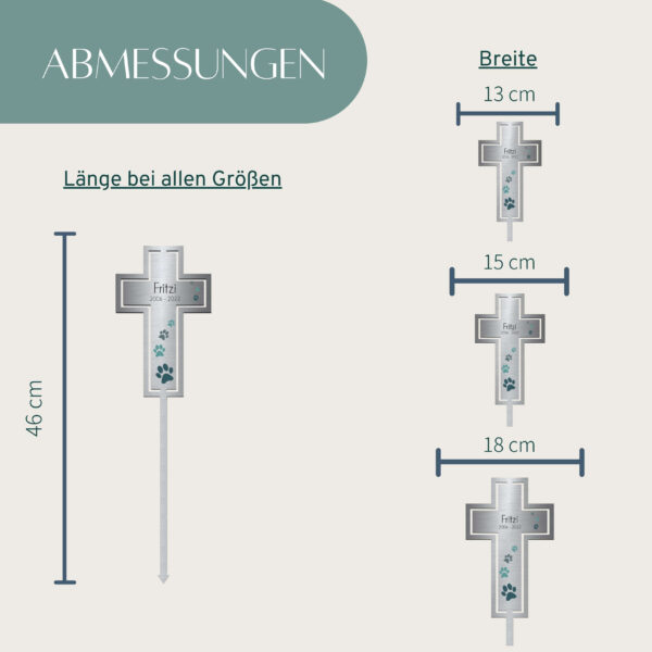 tier kreuz grabstecker