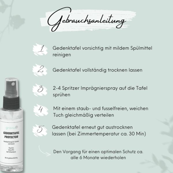 imprägnierspray für schiefer 60 ml gedenktafel impraegnierung spray naturstein schiefer