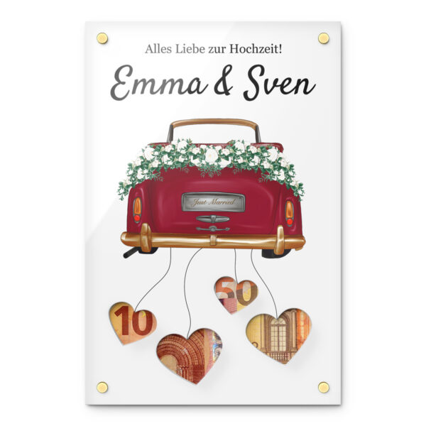 geldgeschenk standbild zur hochzeit ab 12x18 cm