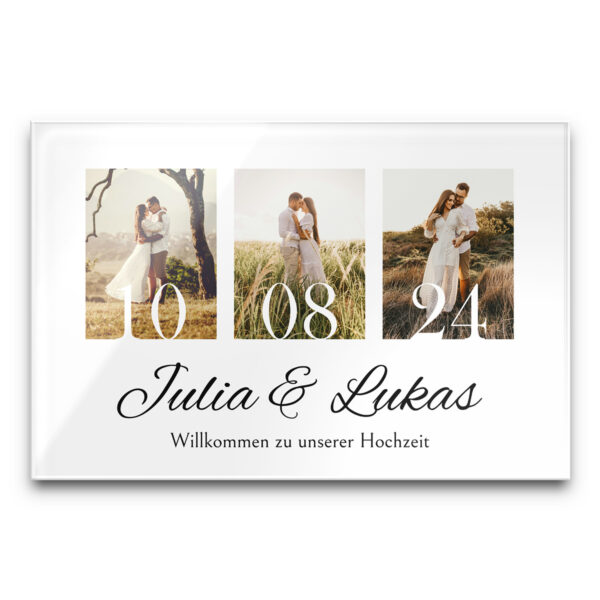 Wandbild Collage zur Hochzeit