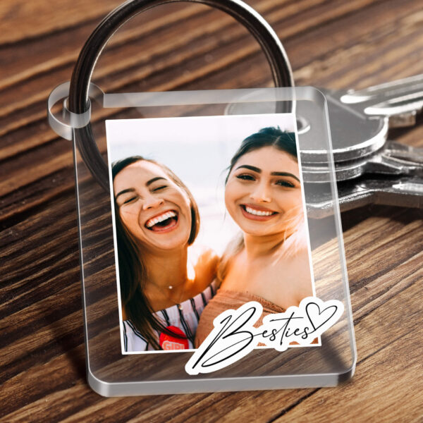 personalisierter anhänger für beste freunde besties geschenk schluesselanhaenger aryl foto