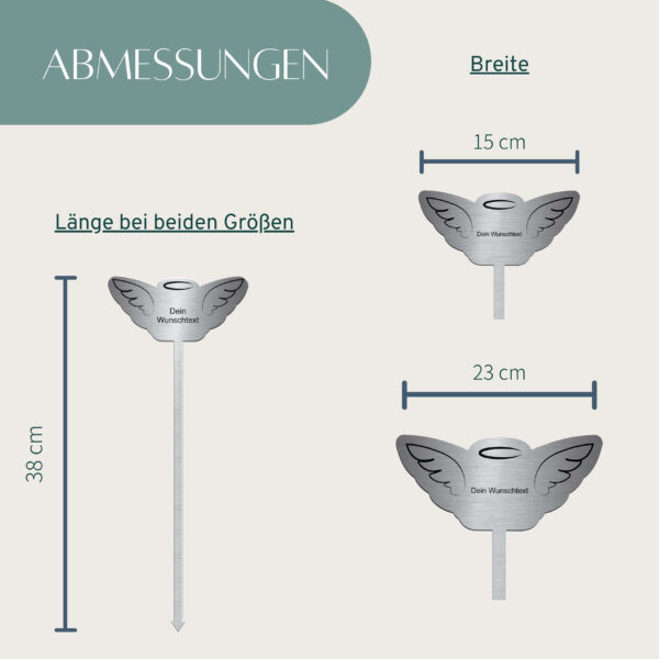 grabstecker in flügelform