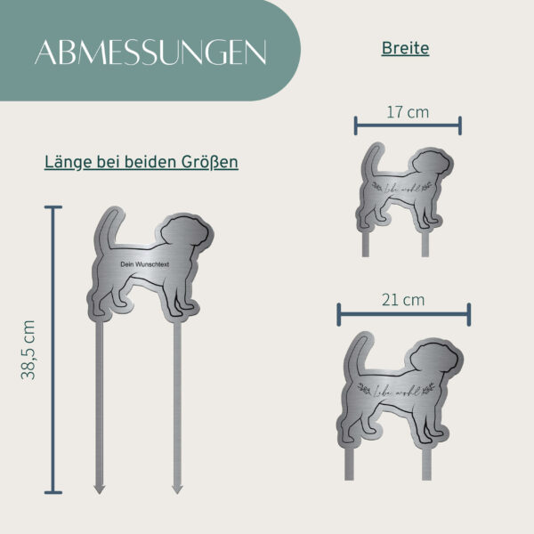 tier grabstecker mit gravur