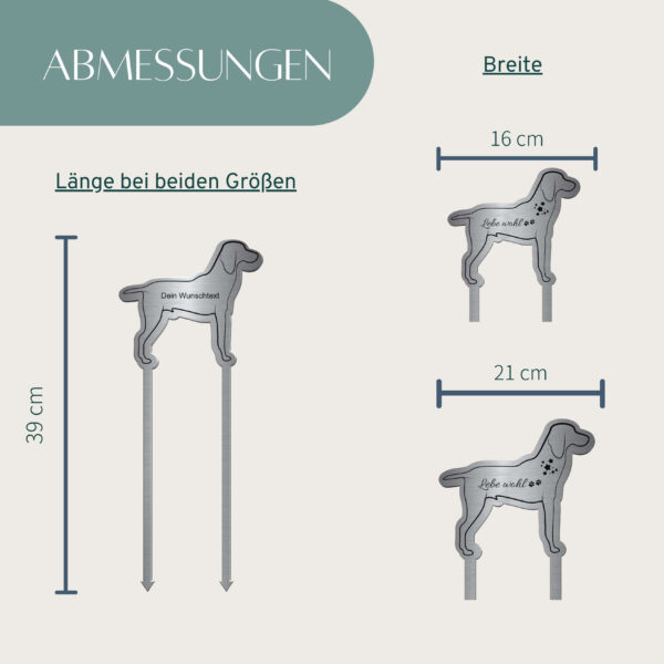 tier gedenkstecker mit gravur