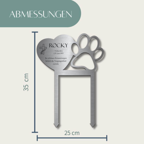 personalisierter grabstecker tiere