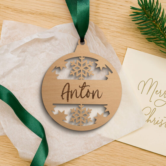 Holz Weihnachtskugel