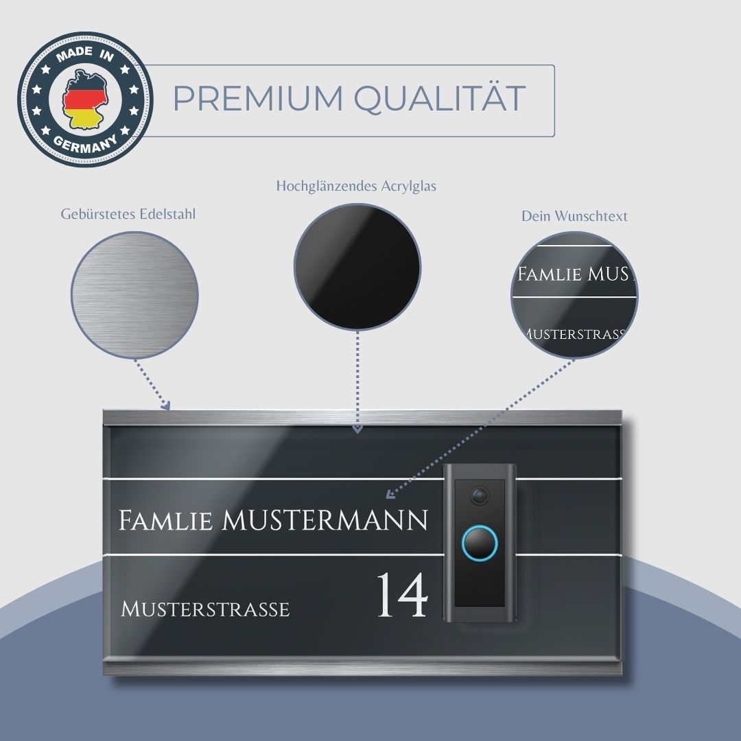klingelschild-ring-gravur-haustuer-name Klingelzubehör für die Unifi G4 Pro aus Acrylglas mit Gravur klingelschild ring gravur haustuer name