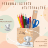Kinder Stiftehalter aus Holz personalisiert mit Namen – Bild 4