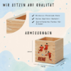 Fußball Stiftebox aus Holz in 10x10 cm – Bild 4