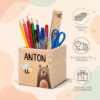 Kinder Stiftehalter aus Holz personalisiert mit Namen – Bild 3