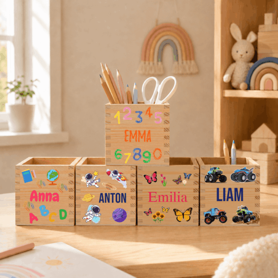 Stifteboxen mit Motiven